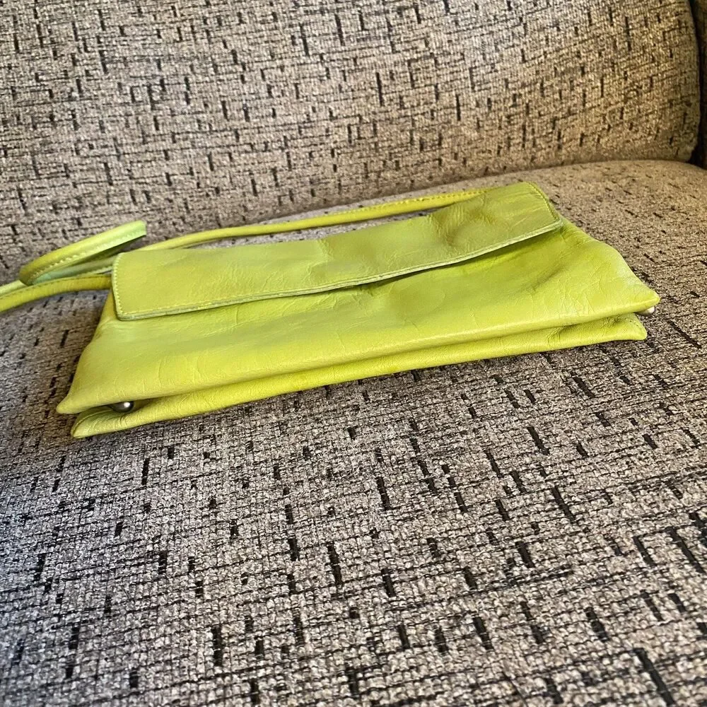 Free People Nicola Leather Crossbody Bag Green Small Shoulder Purse NWOT